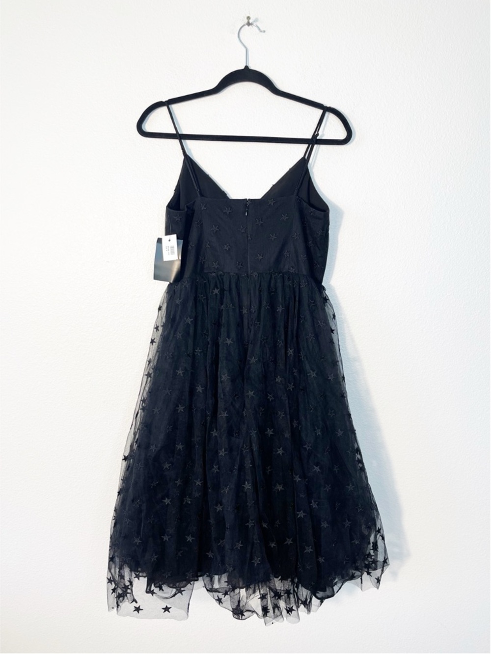 J. Crew Black Embroidered Star Tulle Dress Size 6 Party Prom Feminine NEW - Picture 8 of 11